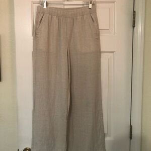 Old Navy Beige Wide Leg Pants with Elastic Waistband